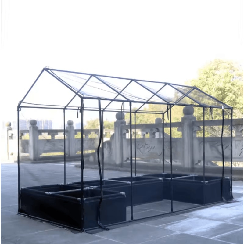 Tower Type Greenhouse Frame Plastic Coated Iron Pipe Support For Shade And Insect Net Plant House 15