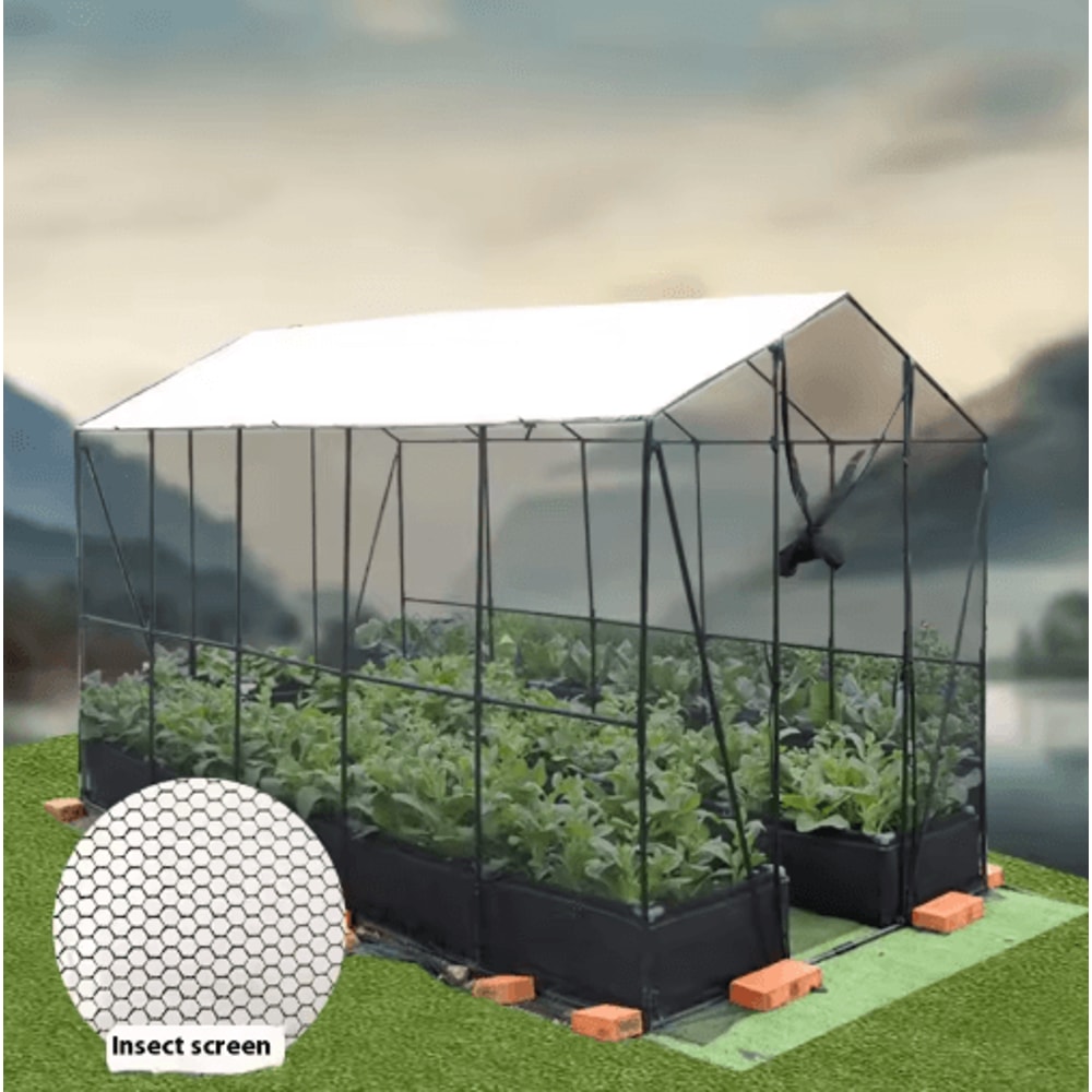 Tower Type Greenhouse Frame Plastic Coated Iron Pipe Support For Shade And Insect Net Plant House 17