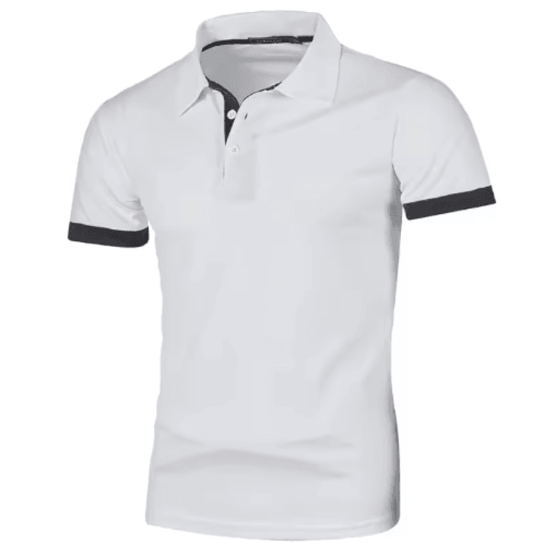 Mens Summer Short Sleeve Polo Shirt Lightweight Breathable Lapel Streetwear Business Tee 10