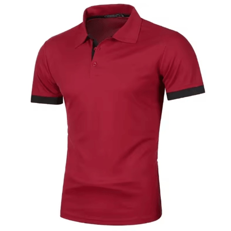 Mens Summer Short Sleeve Polo Shirt Lightweight Breathable Lapel Streetwear Business Tee 4