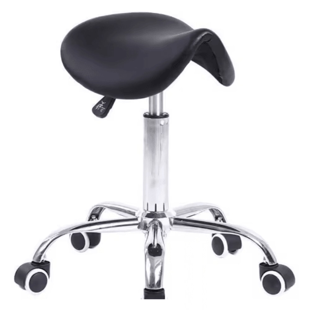 Foot Saddle Stool Cosmetology Shop Technician Spinning Lift Saddle Stool Dental Stool With Backrest 2