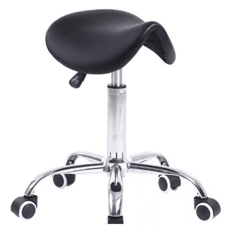 Foot Saddle Stool Cosmetology Shop Technician Spinning Lift Saddle Stool Dental Stool With Backrest 2