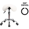 Foot Saddle Stool Cosmetology Shop Technician Spinning Lift Saddle Stool Dental Stool With Backrest 3