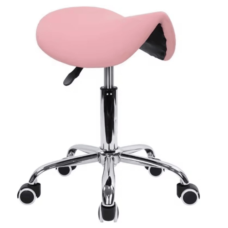 Foot Saddle Stool Cosmetology Shop Technician Spinning Lift Saddle Stool Dental Stool With Backrest 0
