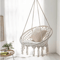 Hanging Cotton Rope Swing Chair With Cushion Indoor Hammock Chair With Hardware Kit 4