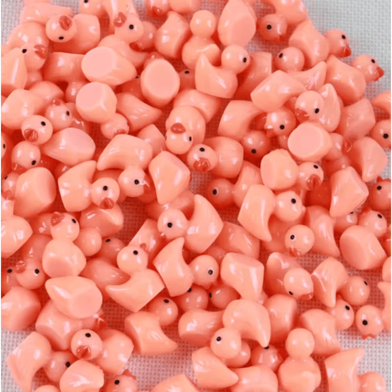 100PCS Miniature Resin Ducks 6 Color Mixed Tiny Duck Figurines For Aquarium Garden And DIY Decor 6
