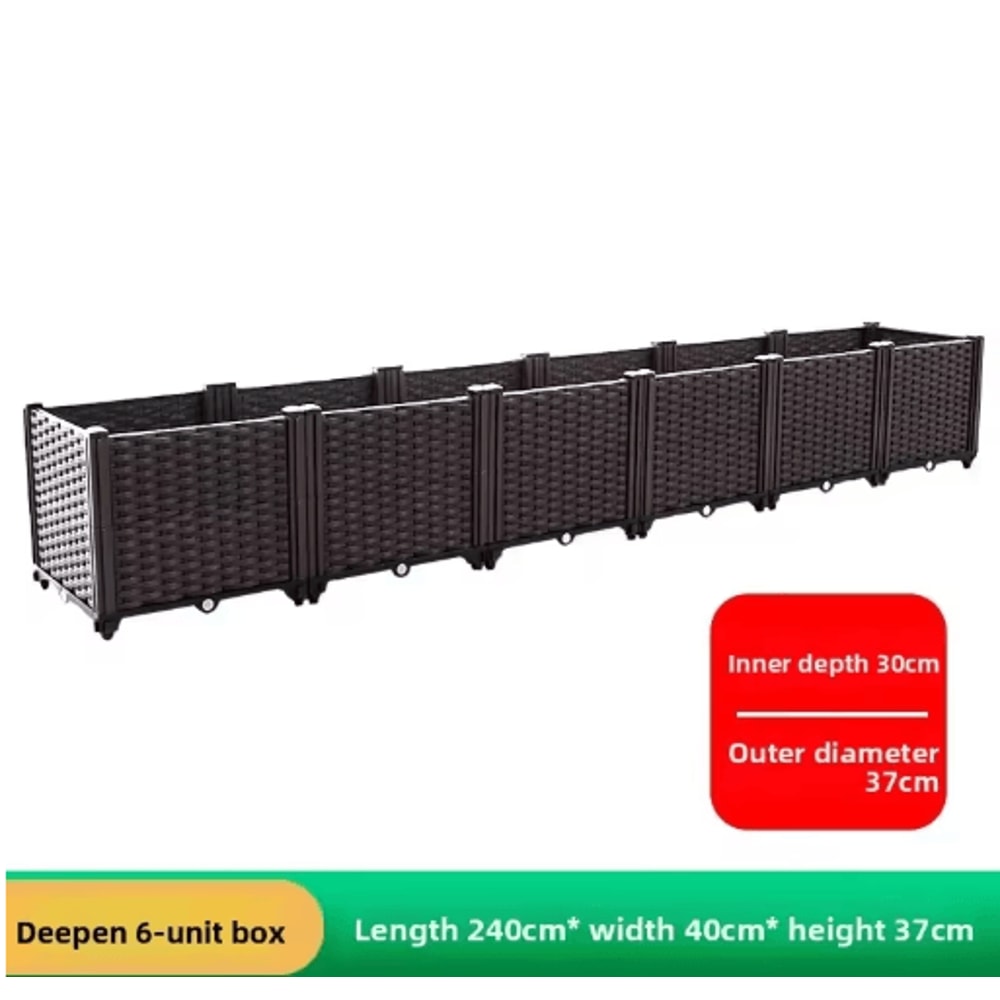 Oversized Thickened Plastic Balcony Planter Trough Heavy Duty Outdoor Vegetable Gardening Box 22