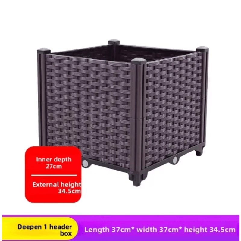 Oversized Thickened Plastic Balcony Planter Trough Heavy Duty Outdoor Vegetable Gardening Box 8