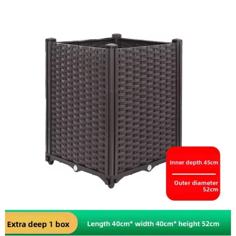 Oversized Thickened Plastic Balcony Planter Trough Heavy Duty Outdoor Vegetable Gardening Box 9