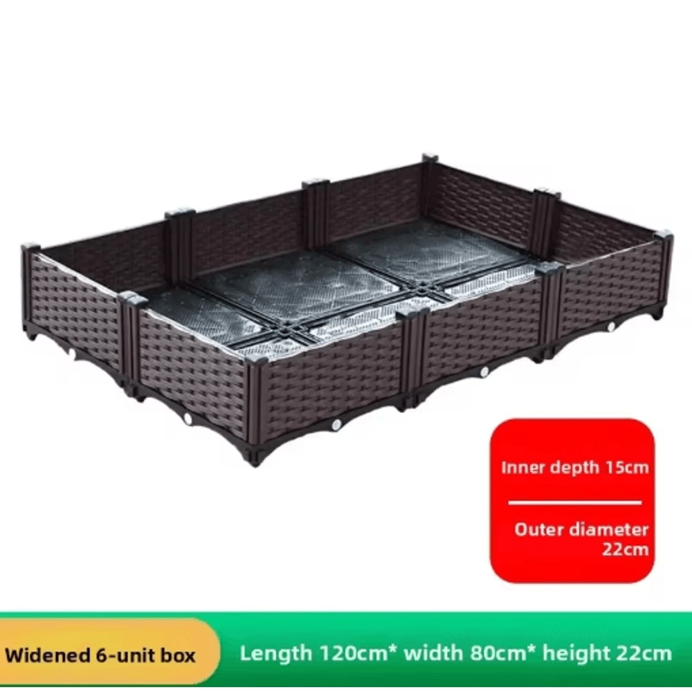 Oversized Thickened Plastic Balcony Planter Trough Heavy Duty Outdoor Vegetable Gardening Box 10