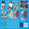 9PCS Snowflake Christmas Window Stickers Reindeer New Year Electrostatic White Holiday Decals 1