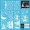 9PCS Snowflake Christmas Window Stickers Reindeer New Year Electrostatic White Holiday Decals 2