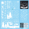 9PCS Snowflake Christmas Window Stickers Reindeer New Year Electrostatic White Holiday Decals 5