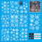 9PCS Snowflake Christmas Window Stickers Reindeer New Year Electrostatic White Holiday Decals 8