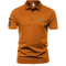 Mens Summer Short Sleeve Embroidered Polo Shirt Lightweight Breathable Solid Color T Shirt 3