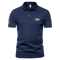 Mens Summer Short Sleeve Embroidered Polo Shirt Lightweight Breathable Solid Color T Shirt 4