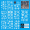9PCS Snowflake Christmas Window Stickers Reindeer New Year Electrostatic White Holiday Decals 15
