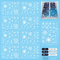 9PCS Snowflake Christmas Window Stickers Reindeer New Year Electrostatic White Holiday Decals 16