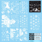 9PCS Snowflake Christmas Window Stickers Reindeer New Year Electrostatic White Holiday Decals 17