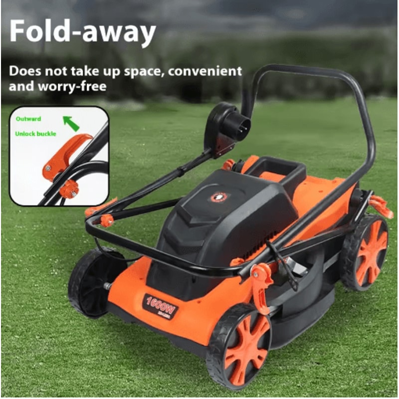 High Power Lithium Battery Electric Lawn Mower Silent Hand Pushed Grass Trimmer For Garden And Cour 4