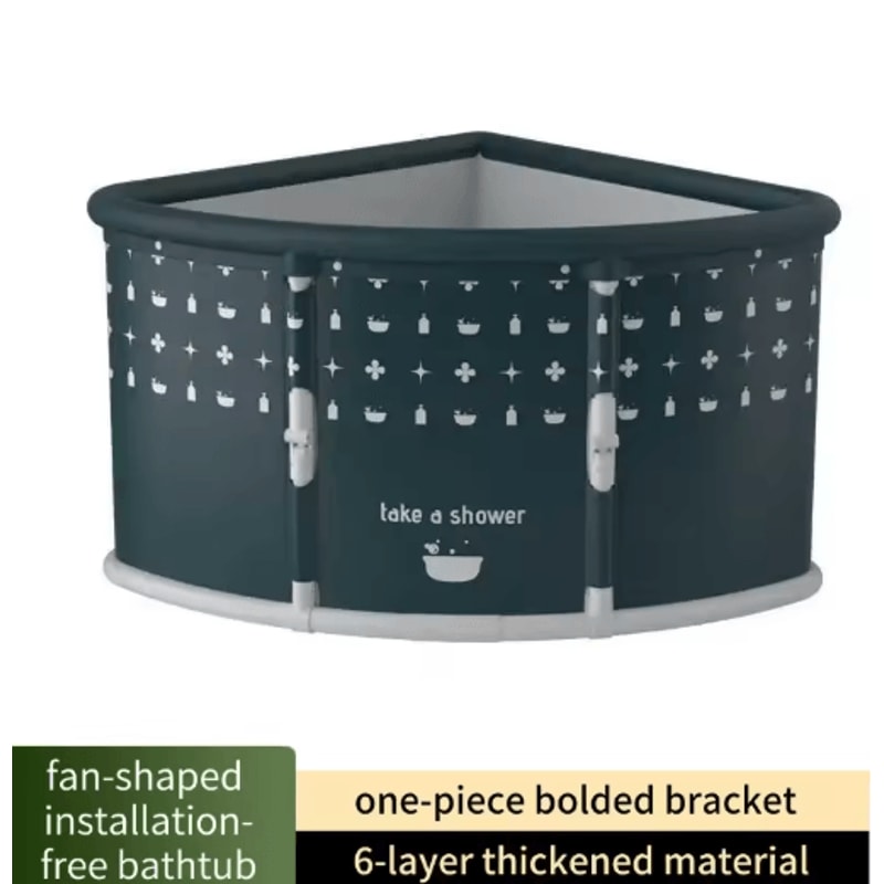 Portable One Second Foldable Bathtub Adult And Children Triangle Bath Bucket Installation Free One 7