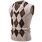 Mens Argyle Knit Vest V Neck Sleeveless Slim Fit Pullover Sweater 4