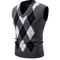 Mens Argyle Knit Vest V Neck Sleeveless Slim Fit Pullover Sweater 5