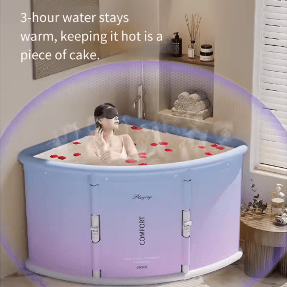 Portable One Second Foldable Bathtub Installation Free Triangle Bath Bucket For Adults And Kids 1