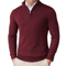 Mens Quarter Zip Knit Sweater Slim Fit Lightweight Mock Neck Pullover 3