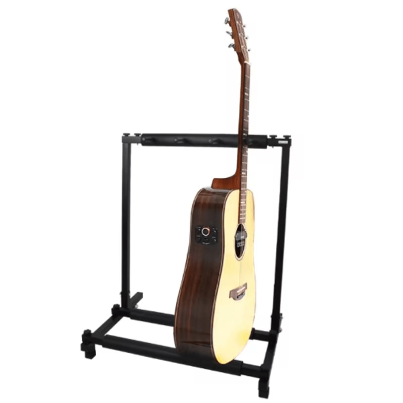 Multi Tier Guitar And Bass Rack Square Tube Instrument Organizer 3 To 7 Tier Options 0