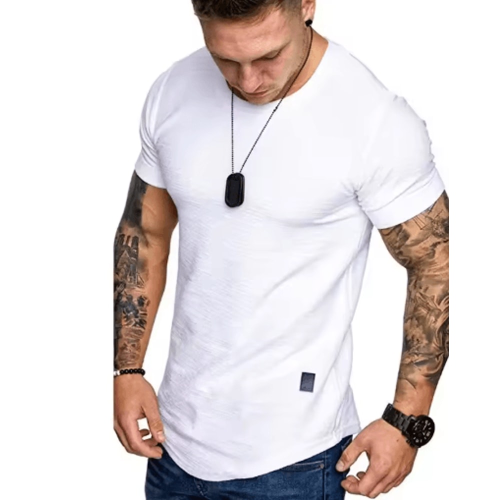 Mens Short Sleeve Crew Neck T Shirt Lightweight Casual And Active Wear 1
