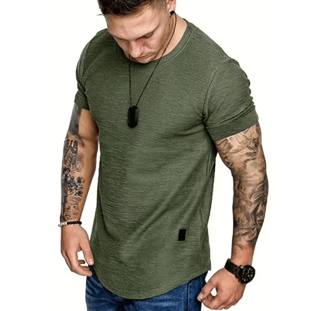 Mens Short Sleeve Crew Neck T Shirt Lightweight Casual And Active Wear 2