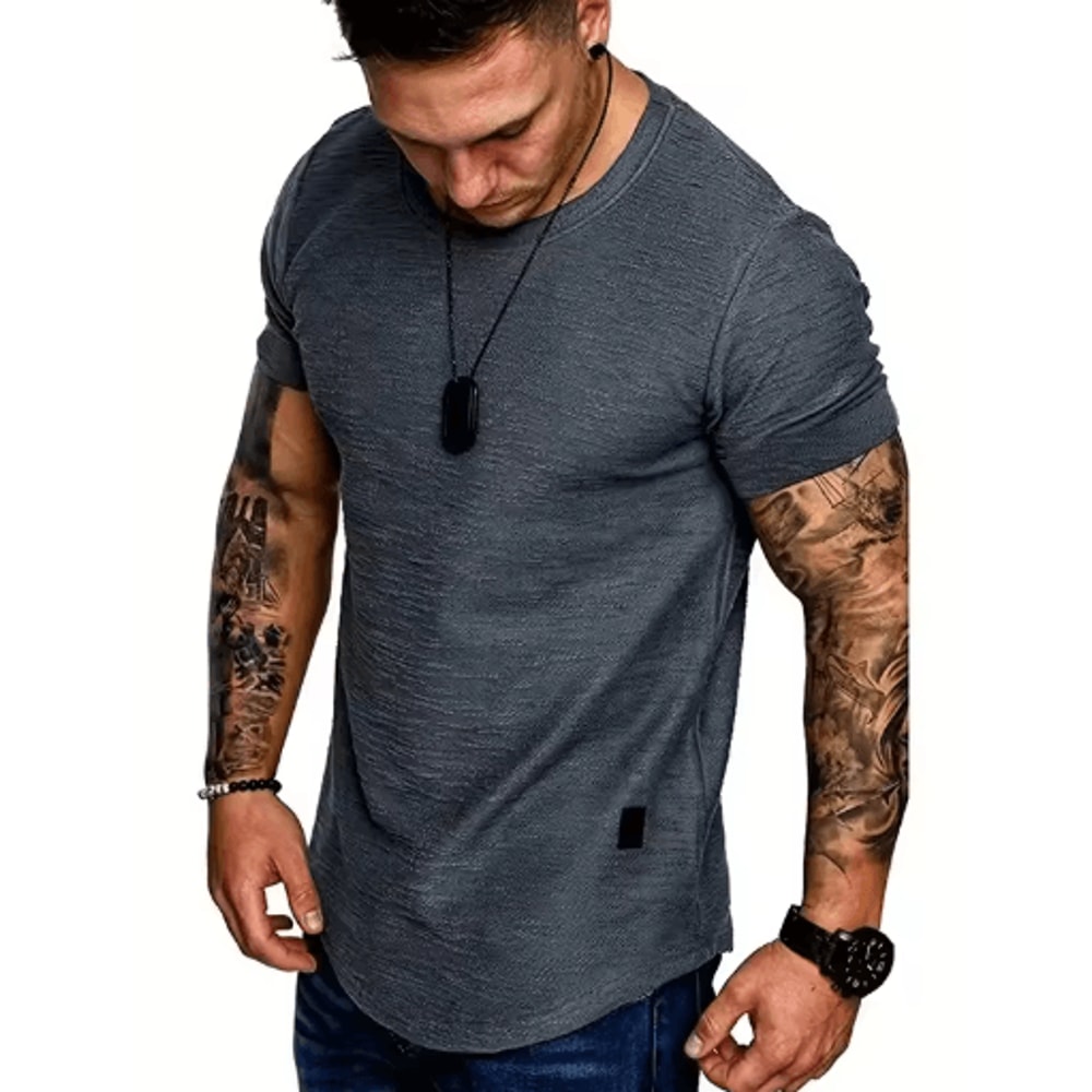Mens Short Sleeve Crew Neck T Shirt Lightweight Casual And Active Wear 3