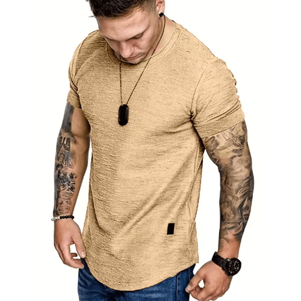 Mens Short Sleeve Crew Neck T Shirt Lightweight Casual And Active Wear 4