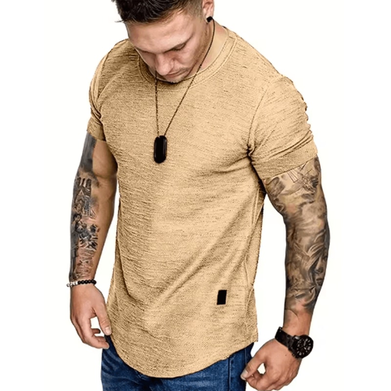 Mens Short Sleeve Crew Neck T Shirt Lightweight Casual And Active Wear 4