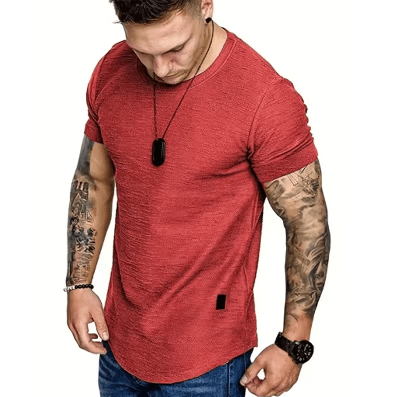 Mens Short Sleeve Crew Neck T Shirt Lightweight Casual And Active Wear 6