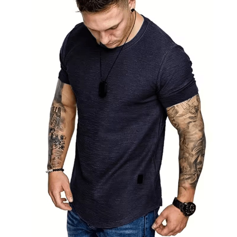 Mens Short Sleeve Crew Neck T Shirt Lightweight Casual And Active Wear 7