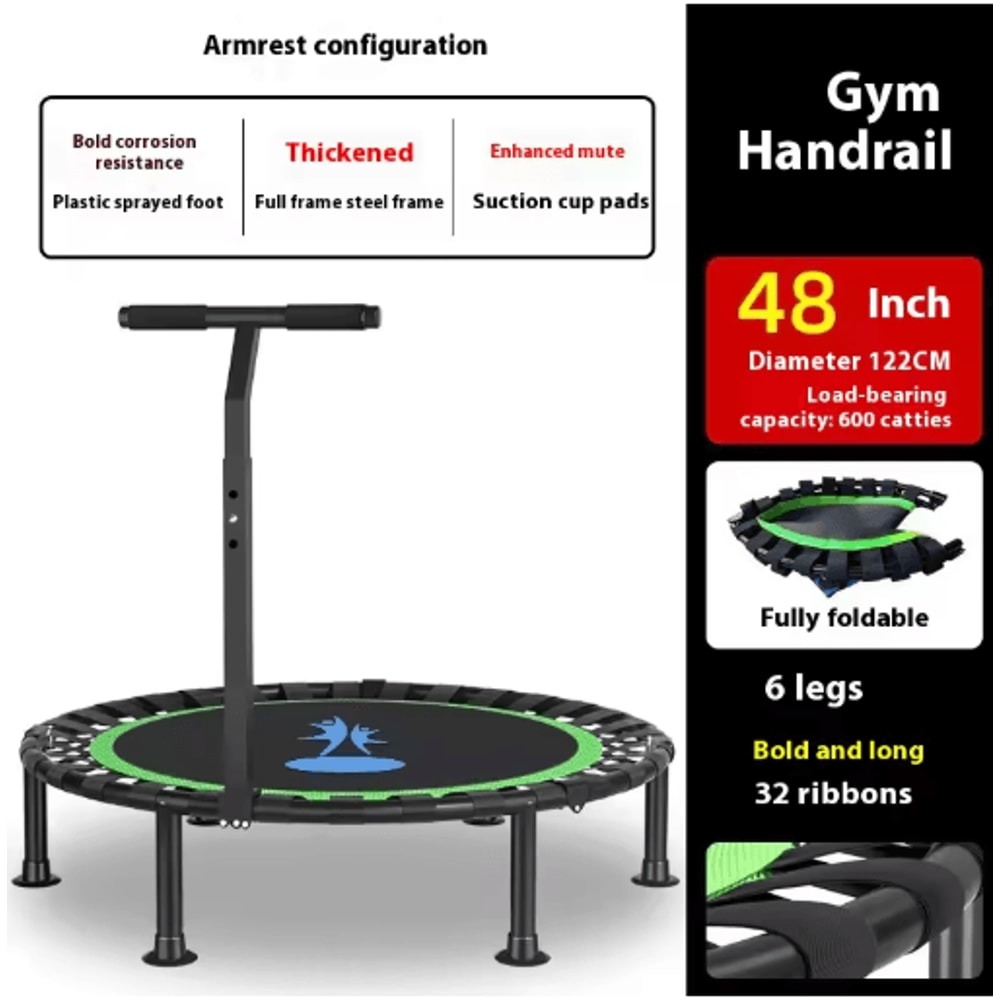 Home Fitness Trampoline Indoor Jumping Bed For Kids And Adults 2