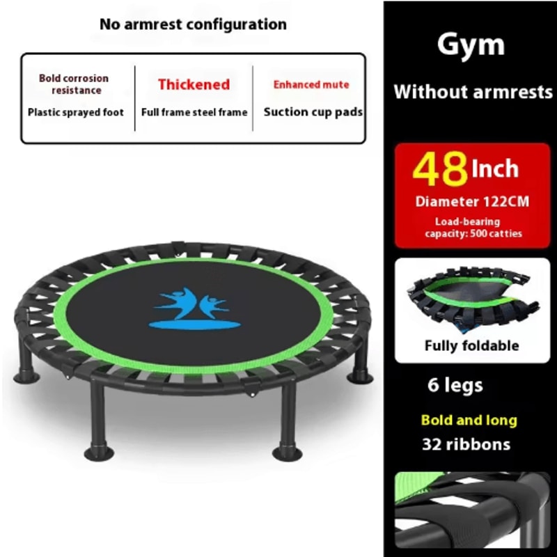 Home Fitness Trampoline Indoor Jumping Bed For Kids And Adults 4