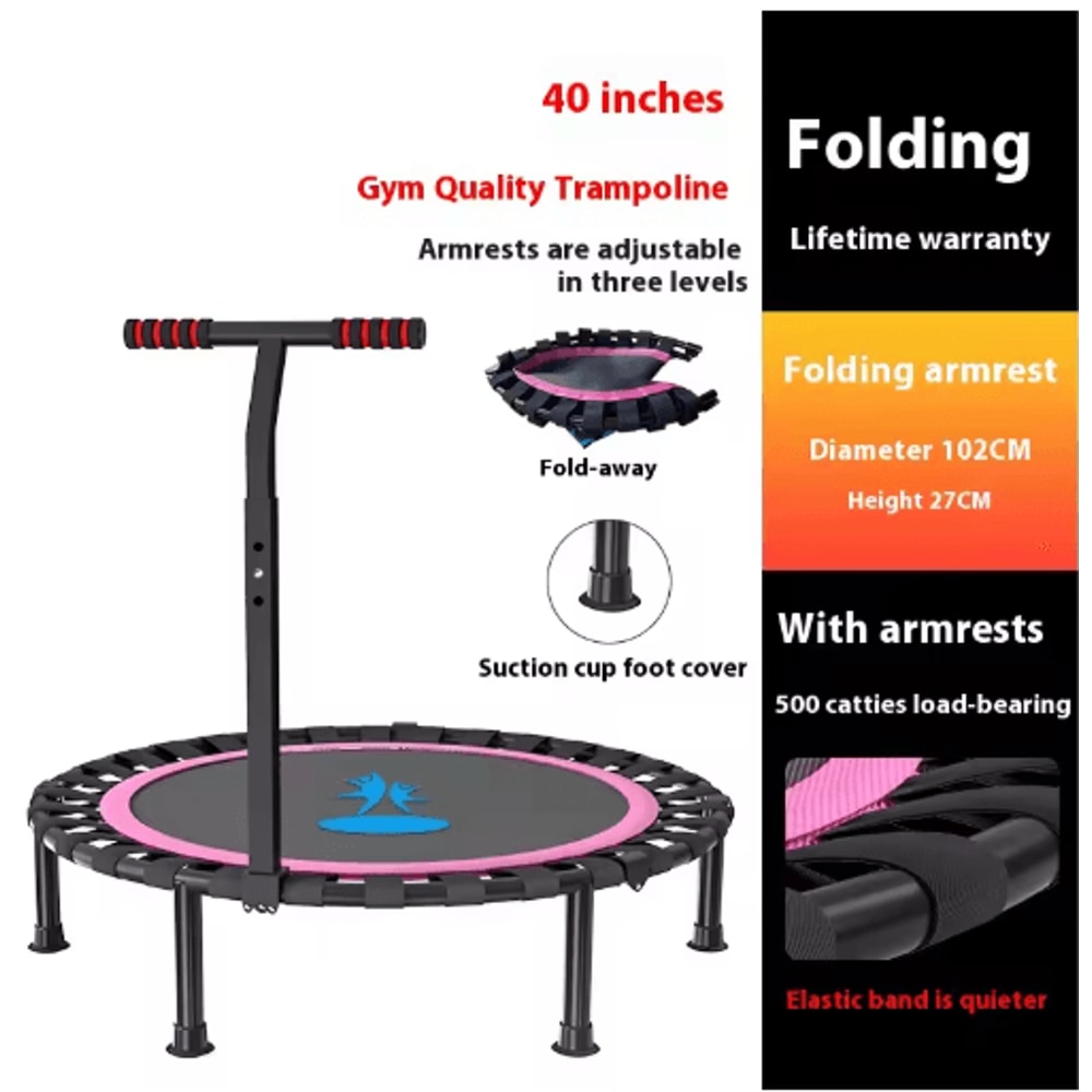 Home Fitness Trampoline Indoor Jumping Bed For Kids And Adults 5
