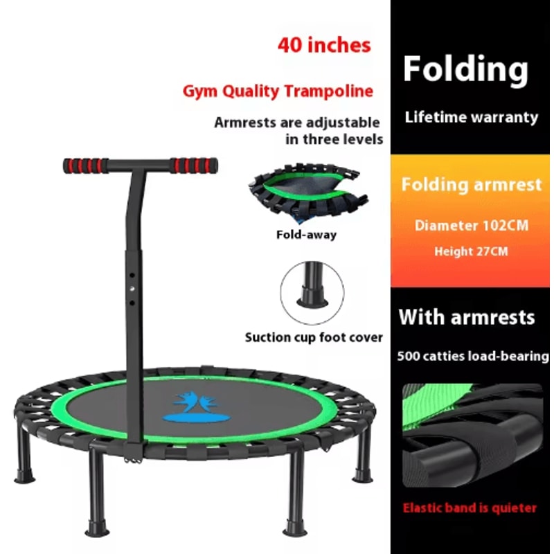 Home Fitness Trampoline Indoor Jumping Bed For Kids And Adults 6