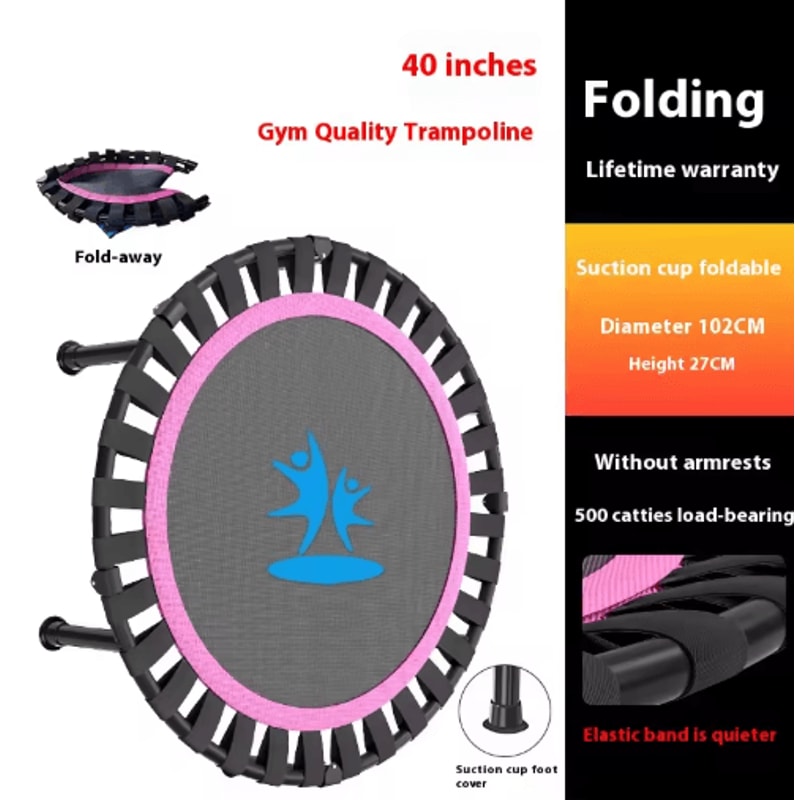 Home Fitness Trampoline Indoor Jumping Bed For Kids And Adults 8