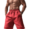 Mens Linen Cotton Elastic Waist Shorts Lightweight Summer Jogging And Basketball Wear 1