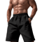 Mens Linen Cotton Elastic Waist Shorts Lightweight Summer Jogging And Basketball Wear 2