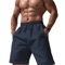 Mens Linen Cotton Elastic Waist Shorts Lightweight Summer Jogging And Basketball Wear 5