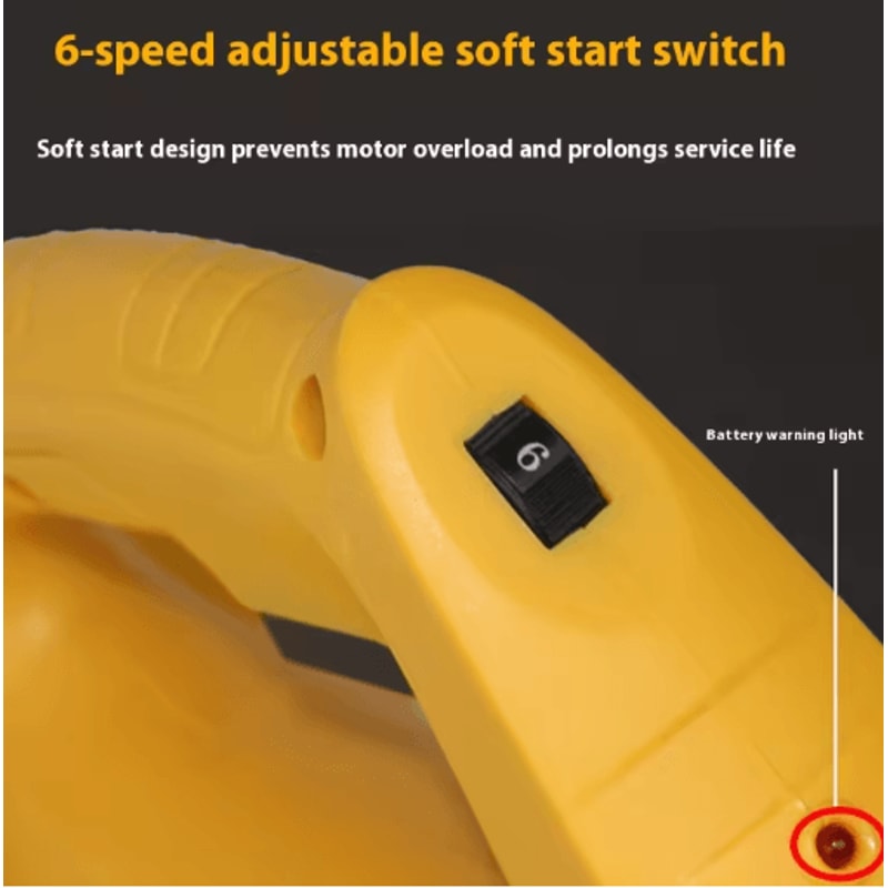 Electric Snow Blower Leaf Blower Lithium Battery Rechargeable High Power Industrial Blower Garden L 6