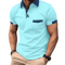 Mens Short Sleeve Polo Shirt Lightweight Breathable And Casual Fit With Pocket 1