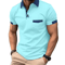 Mens Short Sleeve Polo Shirt Lightweight Breathable And Casual Fit With Pocket 1