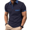 Mens Short Sleeve Polo Shirt Lightweight Breathable And Casual Fit With Pocket 3