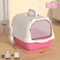 XL Fully Enclosed Anti Spill Cat Litter Box Odor Proof With Carry Handle 15